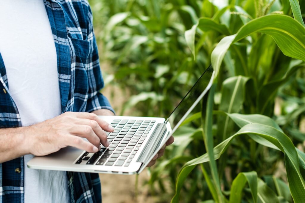 completing wifi assessment on a farm